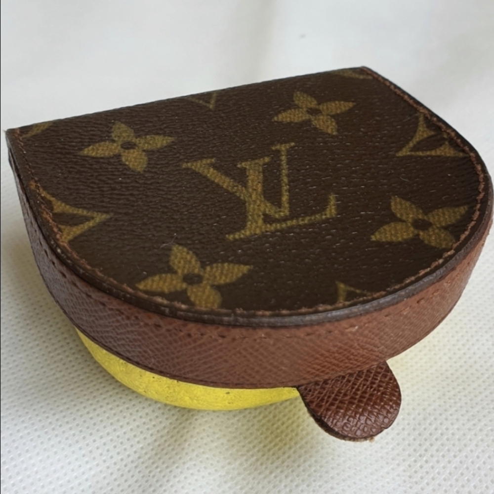 Louis Vuitton Mono Porte Monnaie Cuvette Leather Coin Purse Wallet Jewelry Case